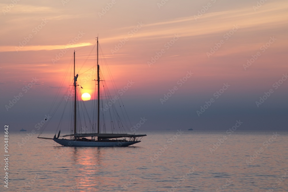 Sunrise in Antibes, France