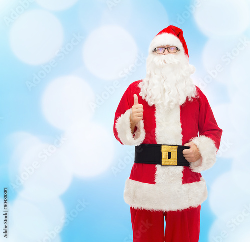 man in costume of santa claus