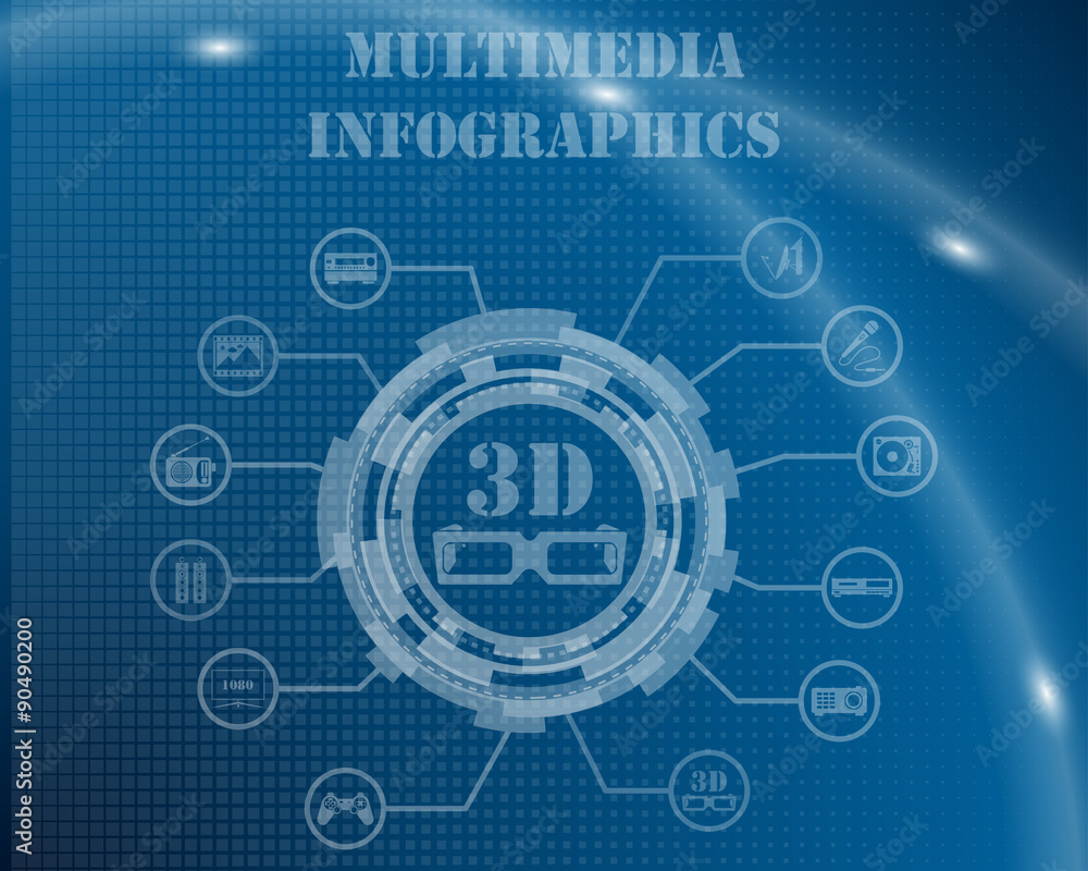 Multimedia Infographic Template Multimedia Infographic Template