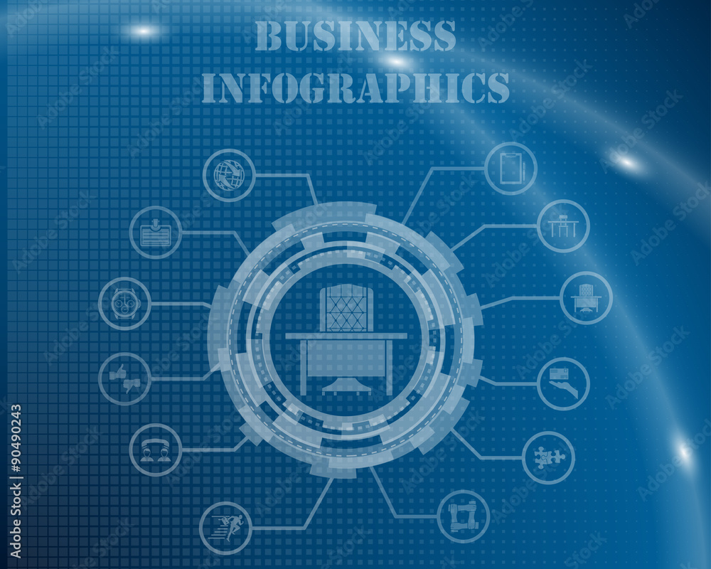 Fototapeta premium Business Infographic Template