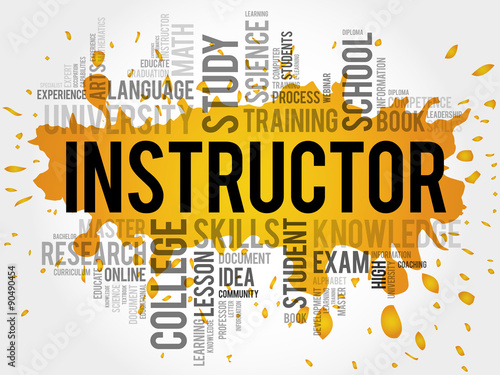 INSTRUCTOR word cloud, education concept