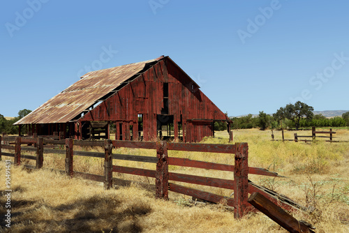 Old Abandoned Red Barn