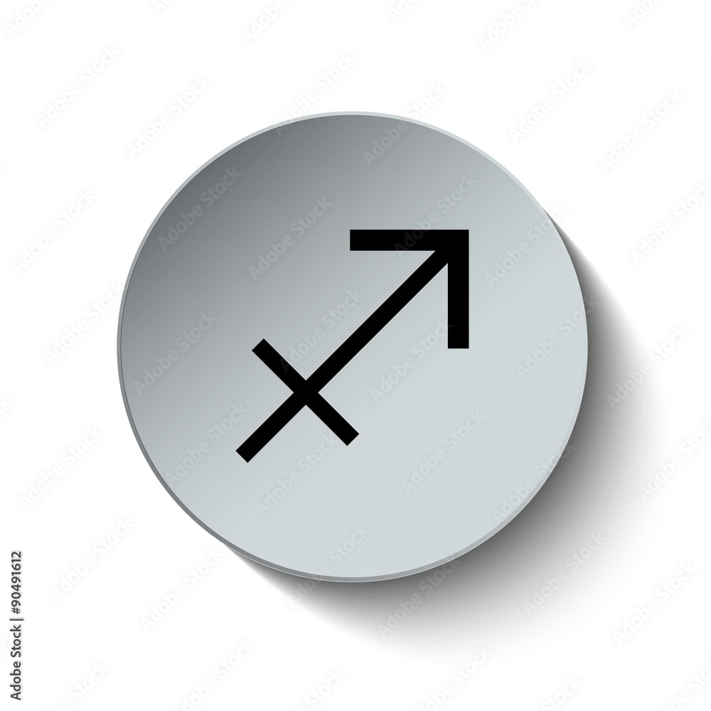 Sagittarius icon. Zodiac sign. Horoscope icon. Vector Illustrati Sagittarius icon. Zodiac sign. Horoscope icon. Vector Illustrati