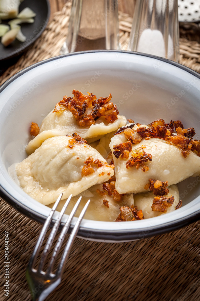 Homemade dumplings. Homemade dumplings.