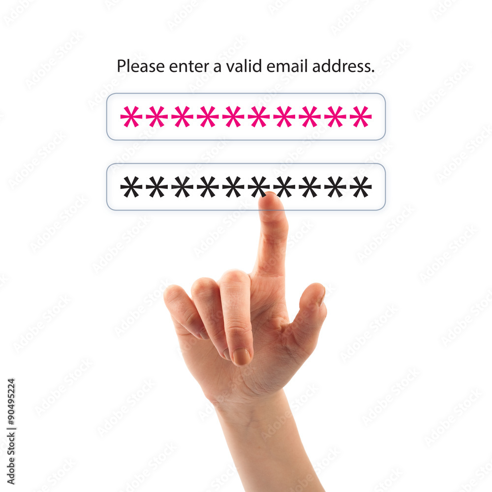 Push the button. Password. Push the button. Password.