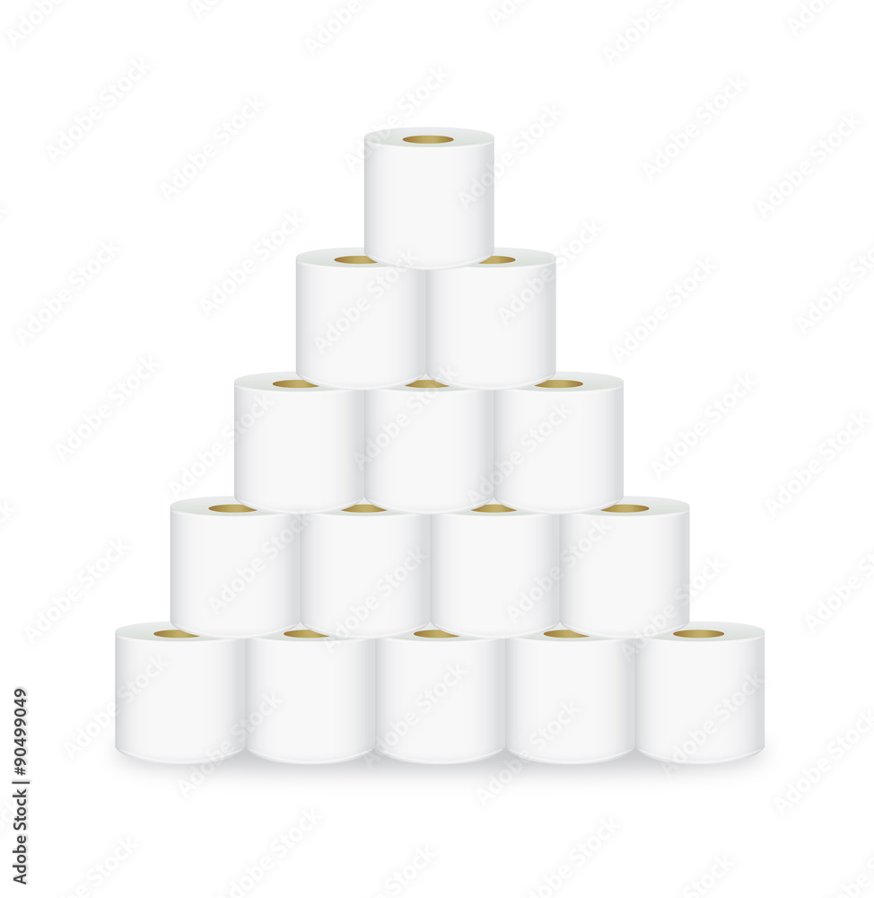 Roll bathroom tissue paper stackable triangular pyramid shape for tissue display Roll bathroom tissue paper stackable triangular pyramid shape for tissue display