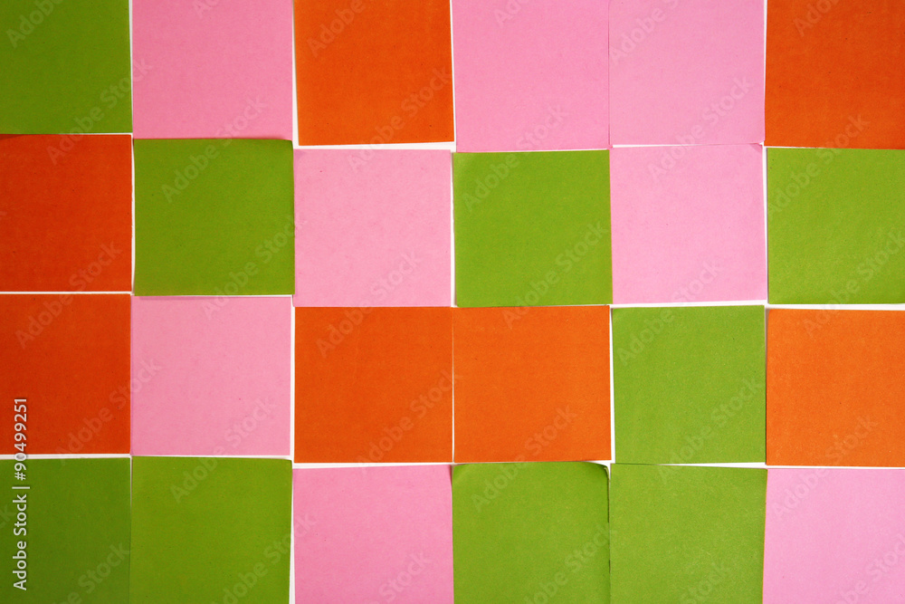 Colorful paper notes background