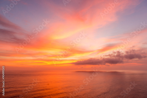 Sunset over the sea © itravelshot