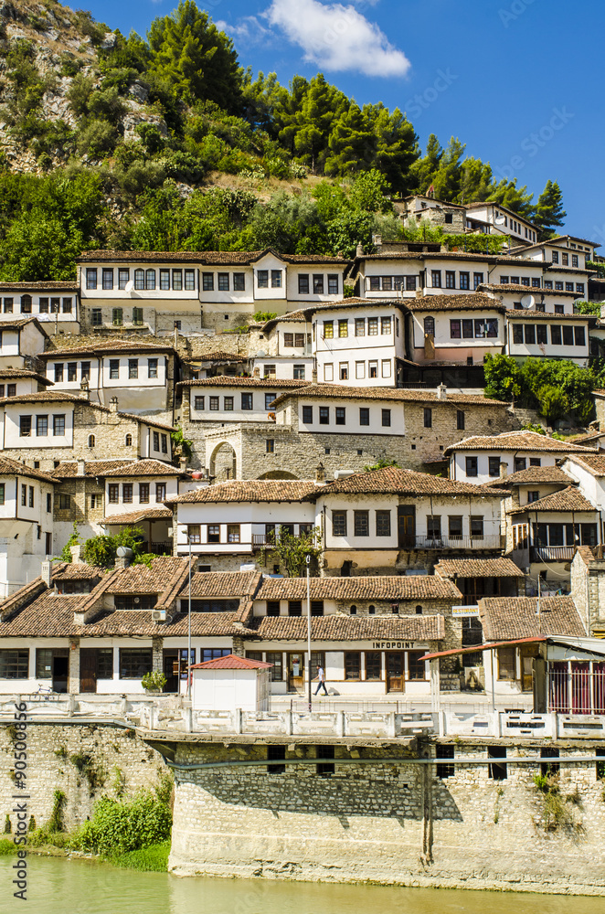 Obraz premium View at old city of Berat in Albania