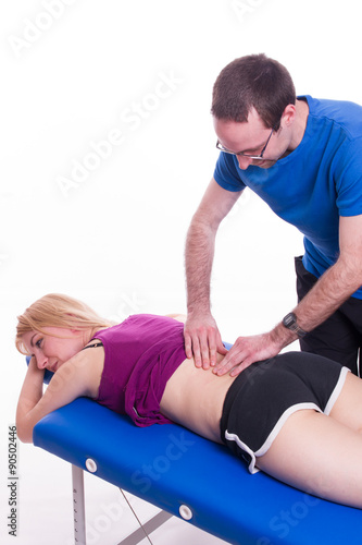 manuelle Therapie, Massage am Rücken
