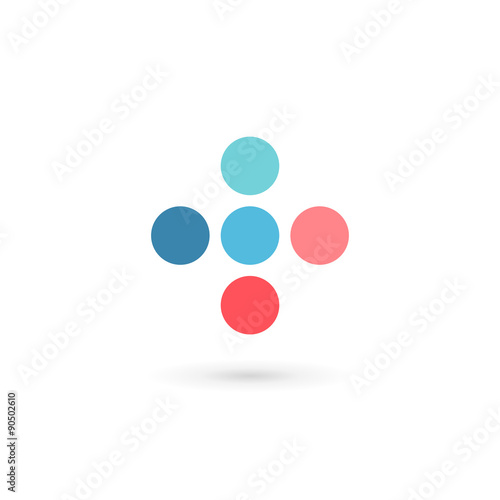Cross plus medical logo icon design template elements