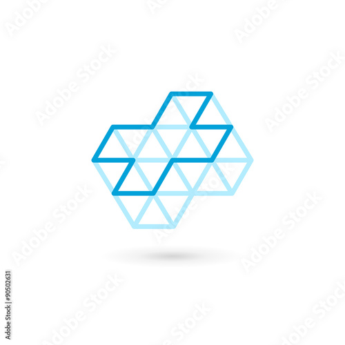 Cross plus medical logo icon design template elements