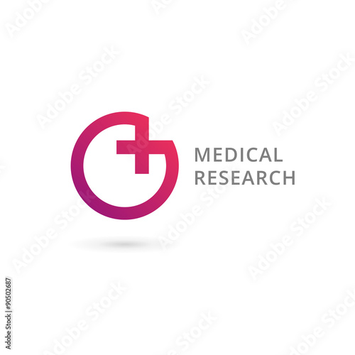 Cross plus medical logo icon design template elements