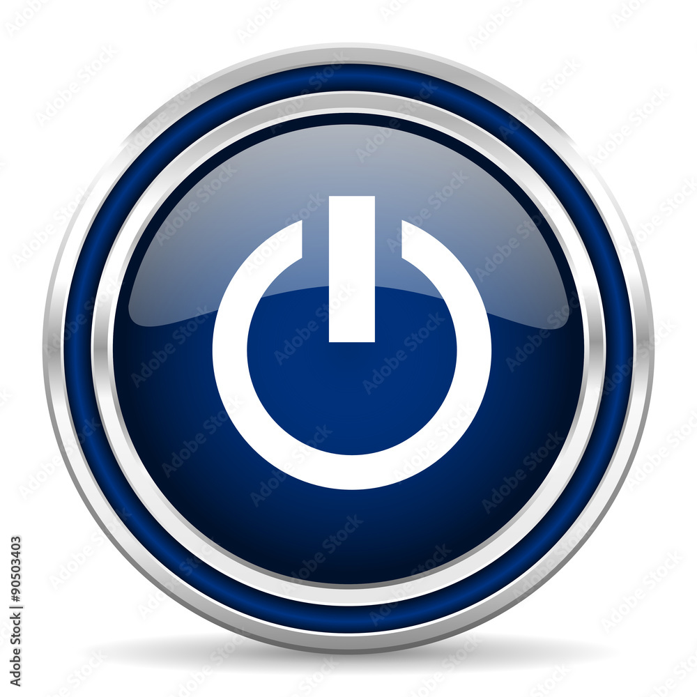 power blue glossy web icon power blue glossy web icon