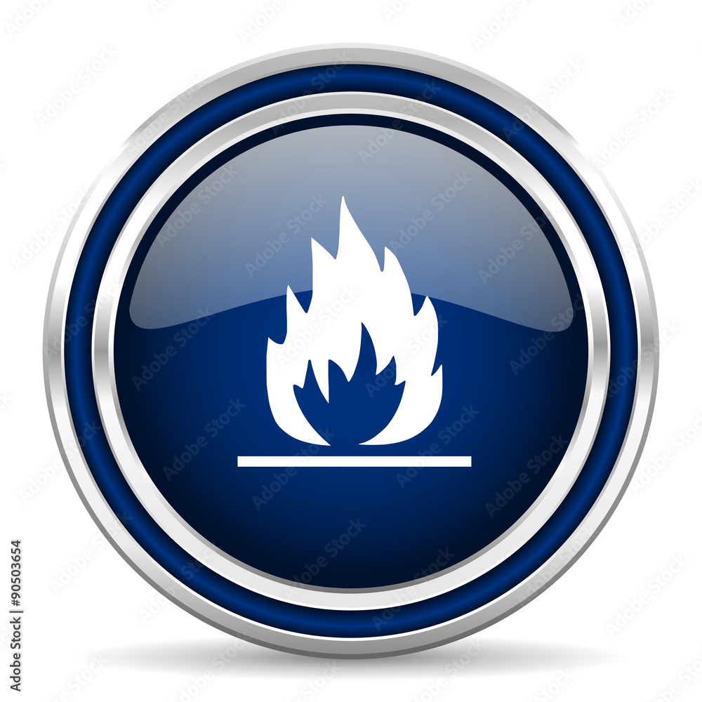 flame blue glossy web icon flame blue glossy web icon