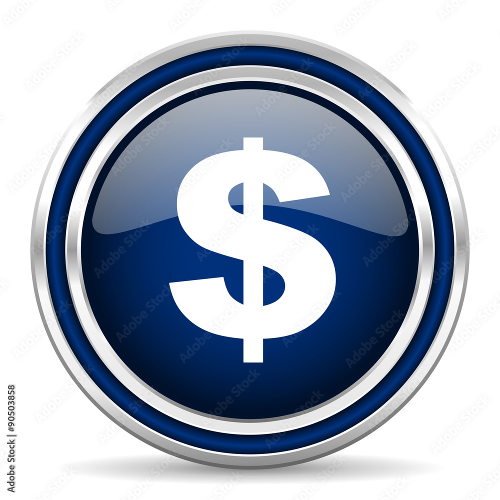 dollar blue glossy web icon dollar blue glossy web icon