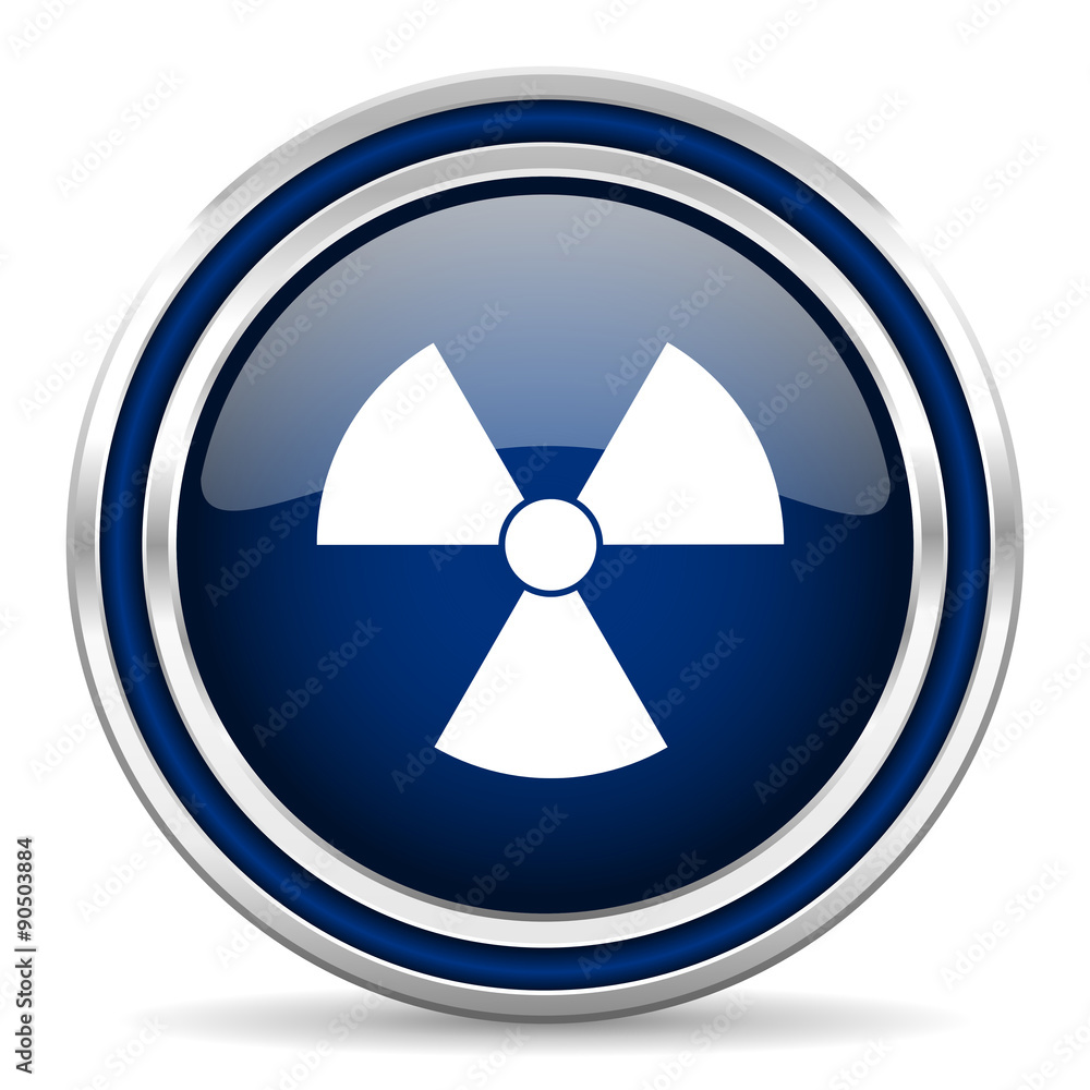 radiation blue glossy web icon radiation blue glossy web icon