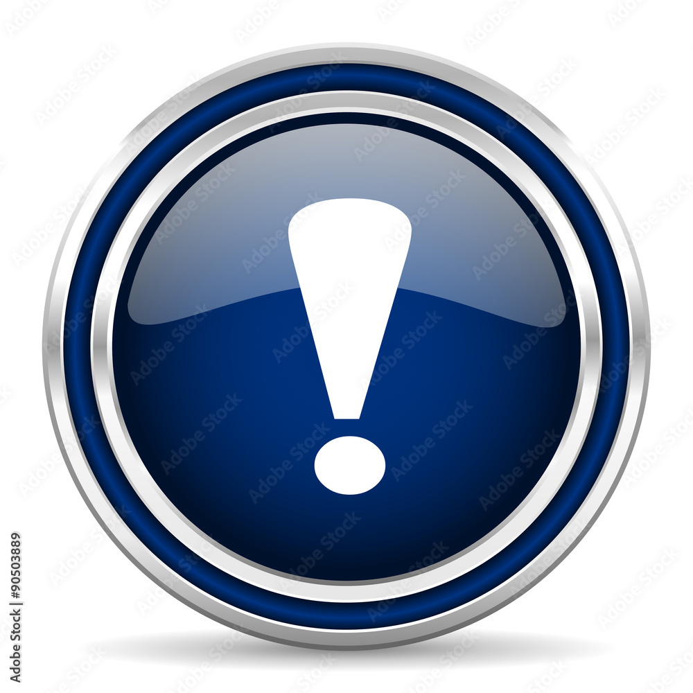 exclamation sign blue glossy web icon exclamation sign blue glossy web icon