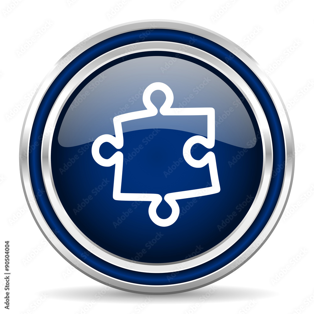 puzzle blue glossy web icon puzzle blue glossy web icon