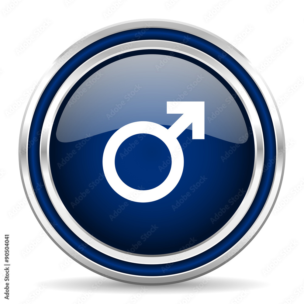 male blue glossy web icon male blue glossy web icon