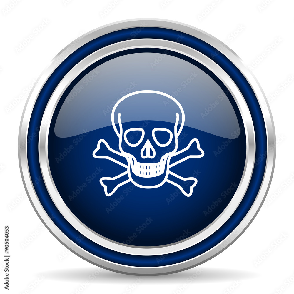 skull blue glossy web icon skull blue glossy web icon