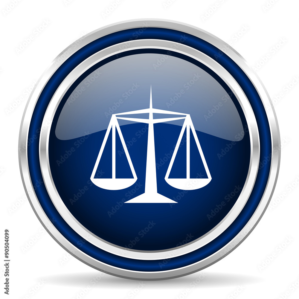 justice blue glossy web icon justice blue glossy web icon
