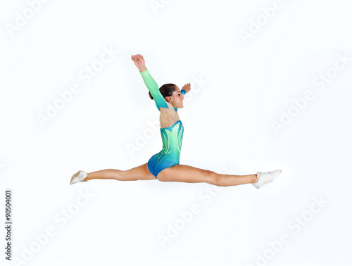 Perfect body jump girl photo