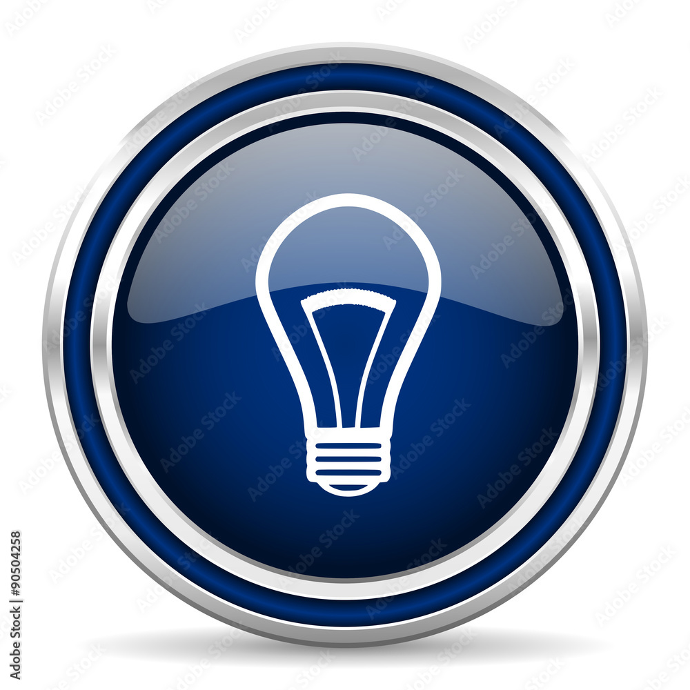 bulb blue glossy web icon bulb blue glossy web icon