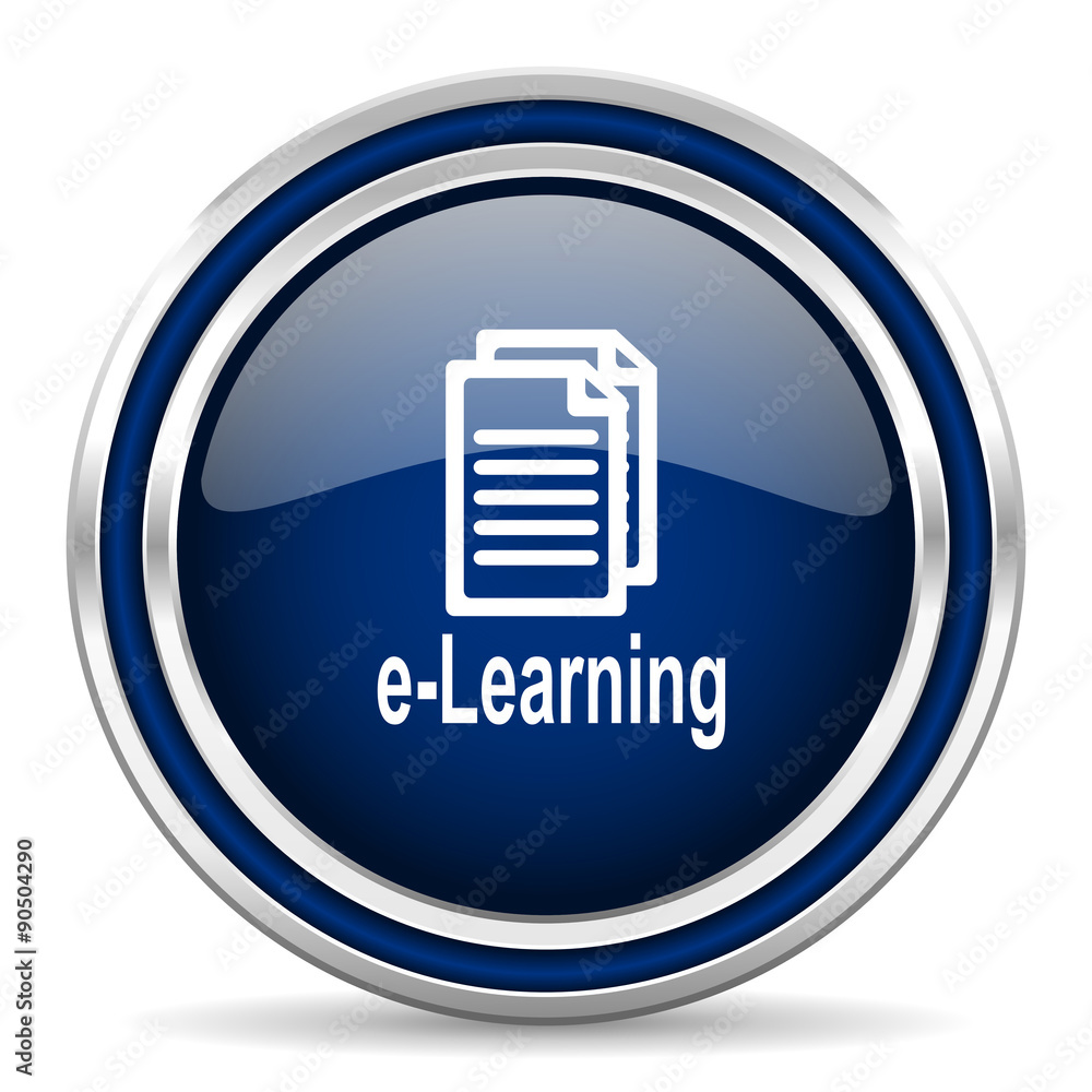 learning blue glossy web icon learning blue glossy web icon