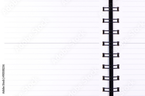 blank realistic spiral notebook.