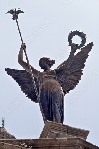 Angel on top of the government palace building in monterrey photo