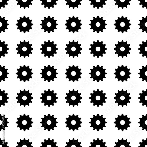 gear seamless pattern. Vector