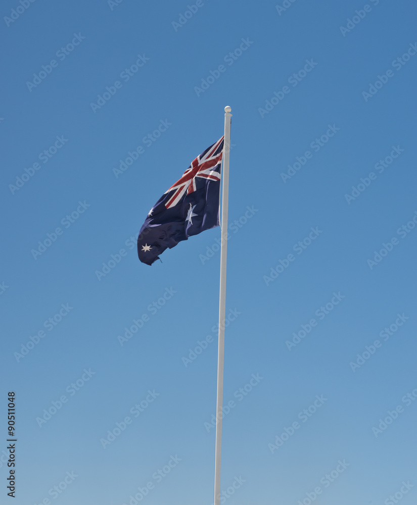 Flying Australian Flag