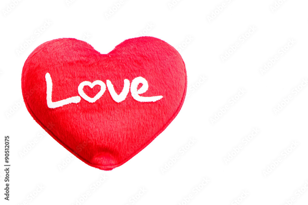 Love sign on white background isolated
