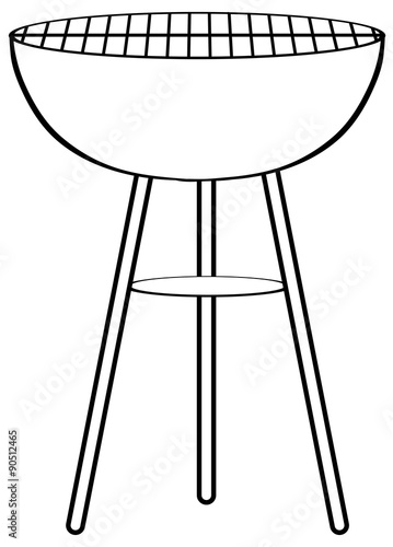 Sketch of barbecue alone