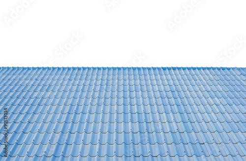 Blue roof isolated on white