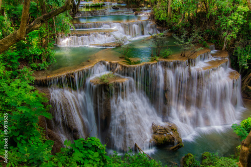 Fototapeta Naklejka Na Ścianę i Meble -  Huay Mae Kamin Waterfall National Park, Kanchanaburi, Thailand