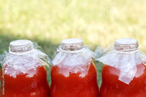 homemade tomato juice made with organic tomatoes