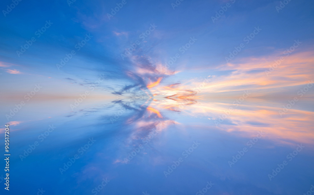 Fototapeta premium Sunset reflection abstract