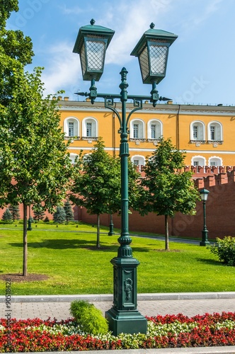 Alexander Garden and the western Kremlin wall in Moscow