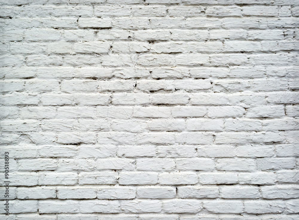 Obraz premium White grunge brick wall background