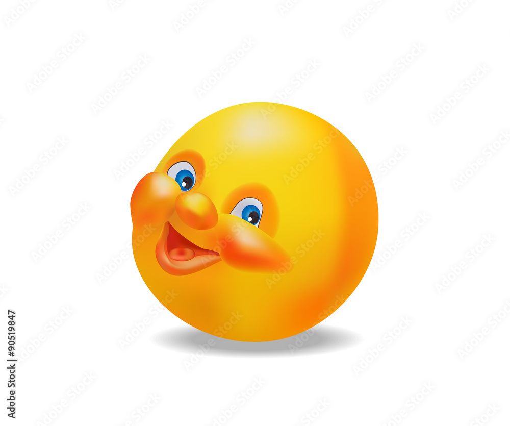 Smiley face, cheerful, isolated on white background Smiley face, cheerful, isolated on white background