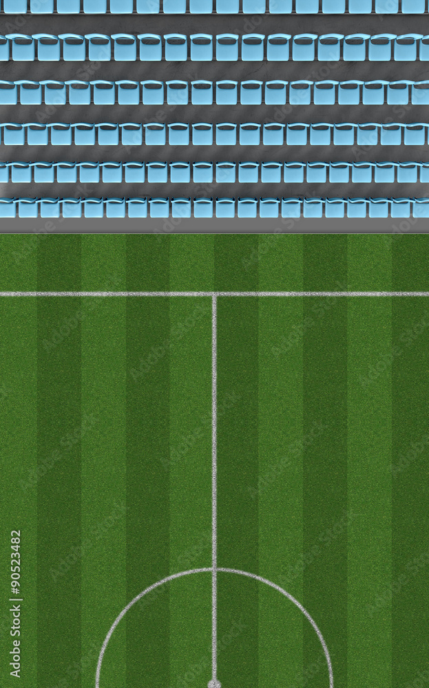 Fototapeta premium Soccer Stadium Top View Section