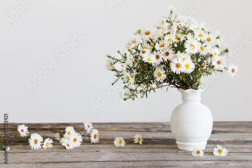 white flowers in vase