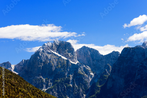 Peak of Jalovec - Slovenia Europe / Detail of peak of Mount Jalovec 2645 m. (Gialuz) In the Triglav National Park, Slovenia, Europe