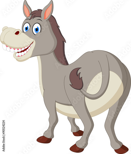 Happy donkey cartoon 