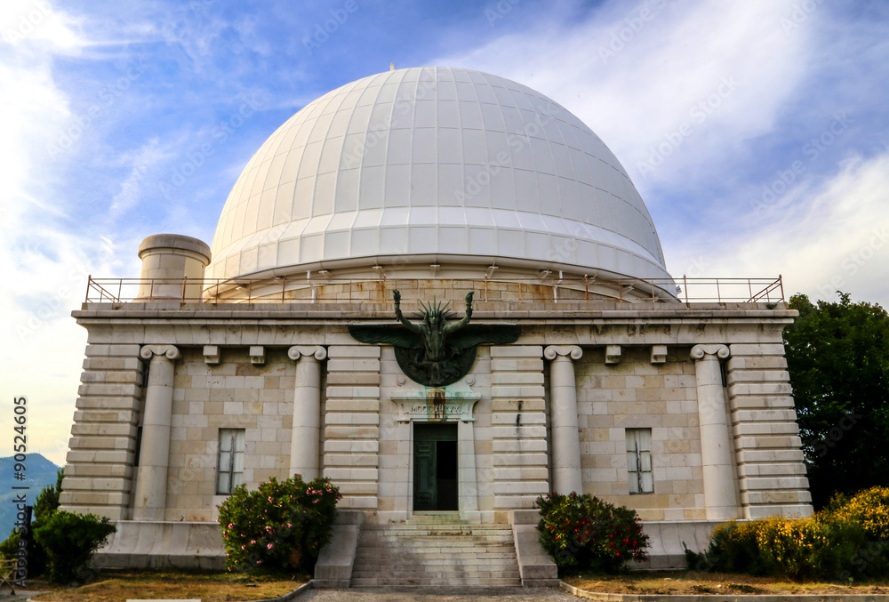 Fototapeta premium Old Observatory dome in Nice, French riviera, France.