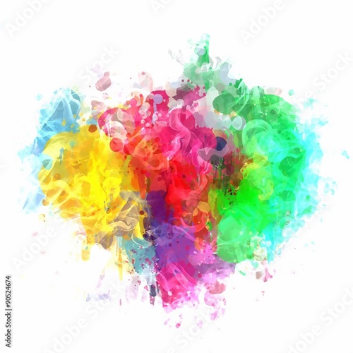 Colorful paint large cloud