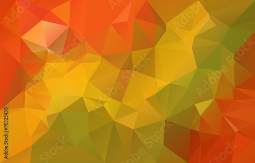 Orange polygonal background. Vector version