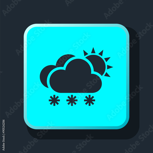 snow cloud sun meteo icon